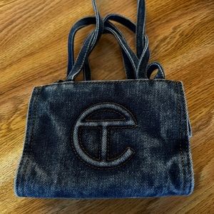 TELFAR Small Denim Shopping Bag - Blue